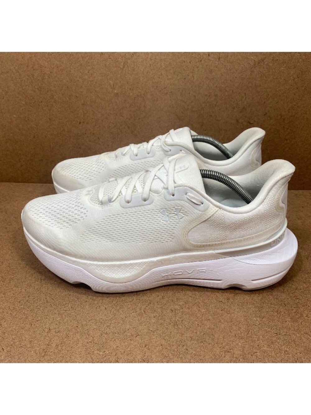 Under Armour HOVR Infinite Pro 2 Mens Running Shoes White Size 11.5 Cushion Sole